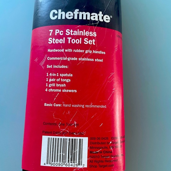 New Chefmate 7pc Stainless Steel Tool Set - Picture 2 of 9